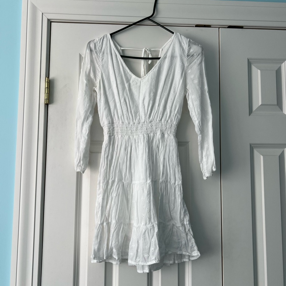 White Women's Long Sleeve Dress